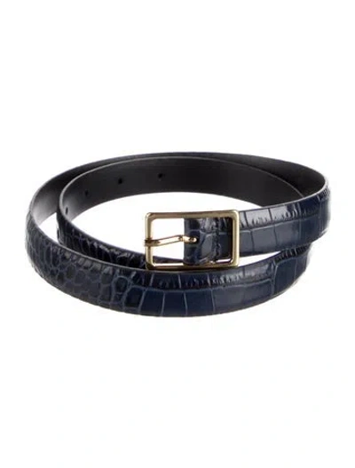 Pre-owned Anderson's Skinny Patent Leather Waist Belt In Black