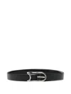 Anderson's Slim Leather Belt In Black