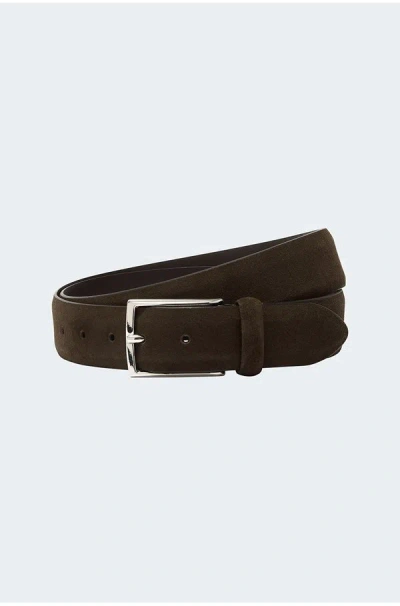 Anderson's Suede Belt In Dark Brown