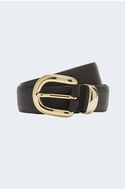 Anderson's Western Hermes Leather Belt In Dark Brown