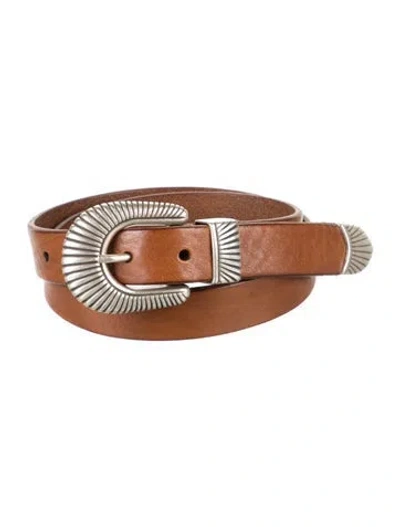 Pre-owned Anderson's Wide Leather Belt In Brown