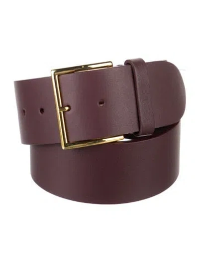 Pre-owned Anderson's Wide Leather Waist Belt W/ Tags In Burgundy
