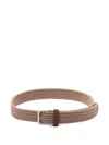 Anderson's Woven Belt With Suede Details In Brown