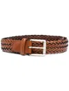 Anderson's Woven Buckle Belt In Brown