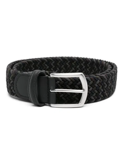 Anderson's Woven Elasticated Belt In Black