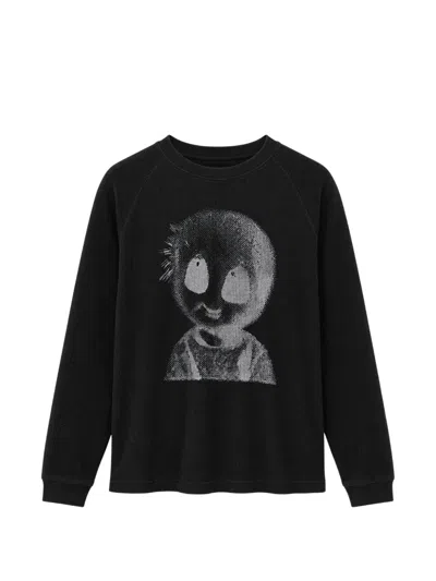 Andersson Bell Alien Machinery Waffle-knit T-shirt In Black