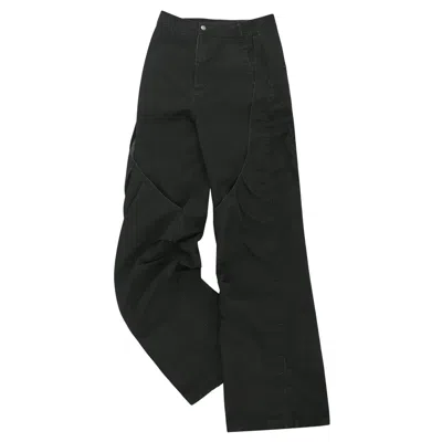 Andersson Bell Kenley Twill Straight Trousers In Black