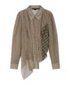 Andersson Bell Check-pattern Asymmetric Shirt In Brown