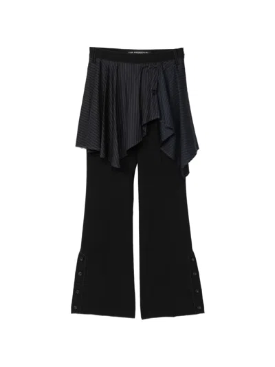 Andersson Bell Asymmtric Layered Trousers In Black