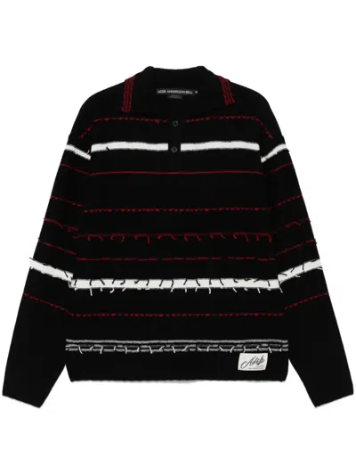 ANDERSSON BELL B&W STRIPE POLO SHIRT