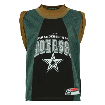 Andersson Bell Basketball Jersey Layered Roll Tee In Green