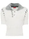 Andersson Bell Gray Bear Knit Polo