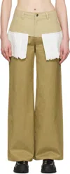 Andersson Bell Lace-pleats Trousers In Beige