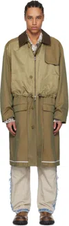 Andersson Bell Beige Bomber Mix Coat In Beige