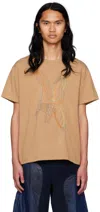 Andersson Bell Men's Essential Embroidered Cotton Tee In Beige Beige