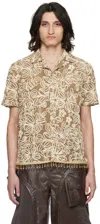 Andersson Bell Beige Flower Shirt In Beige