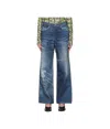 Andersson Bell Unisex Trompe L'oeil Printed Denim Pants In Blue