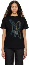 Andersson Bell Black 'ab' Embroidered T-shirt In Black