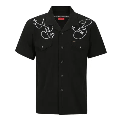 Andersson Bell Black Adsb Chain Embroidery Shirt