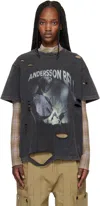 Andersson Bell Layered Distressed T-shirt In Gray