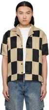 Andersson Bell Anderson Bell Patchwork Shirt In Black/beige
