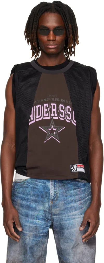 Andersson Bell Black & Brown Basketball Jersey Layered Roll Up T-shirt