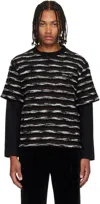 Andersson Bell Stripe Layered Sweater In Multi