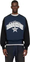 Andersson Bell Logo Layered Sweatshirt In Blue