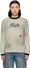 Andersson Bell Black & Off-white 'kurt' Stripe T-shirt In Ecru