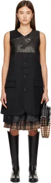Andersson Bell Black Blazer Cut Sleeveless Midi Dress In Black