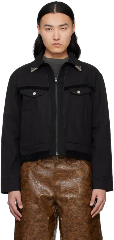 Andersson Bell Black Cowboy Cotton Zip-up Jacket