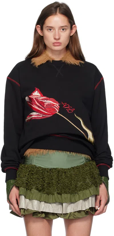 Andersson Bell Black Essential 'adsb' Fiore Sweatshirt