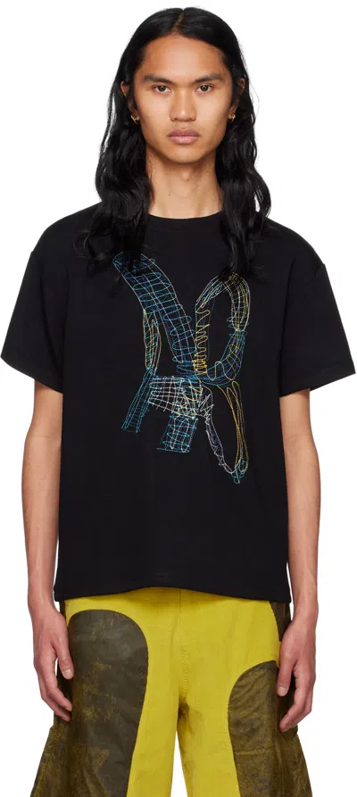 Andersson Bell Black Essential T-shirt In Black Black