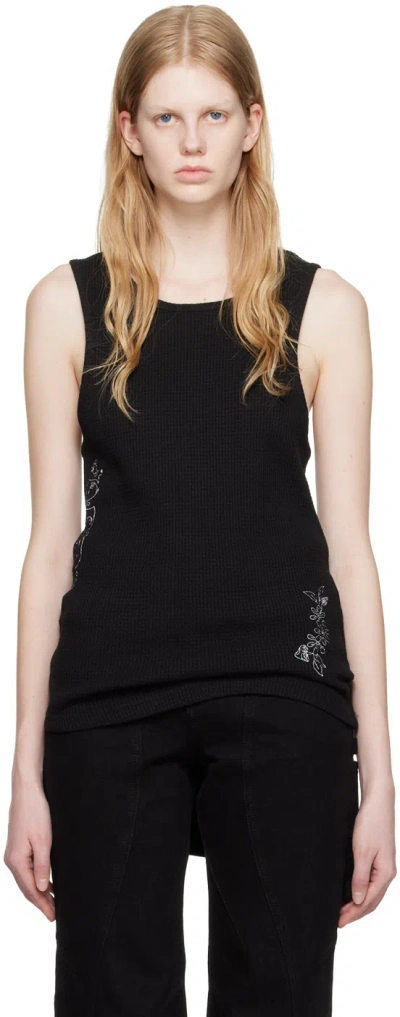 Andersson Bell Black Flower Man Tank Top