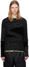 Andersson Bell Black Ghillie Color Block Sweater In Black