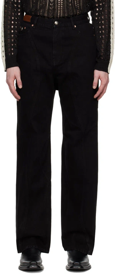 Andersson Bell Black Glen Overdyed Jeans In Black Black