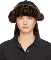 Andersson Bell Black Knot Cap In Animal Print