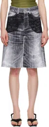 Andersson Bell Lace-panels Denim Shorts In White