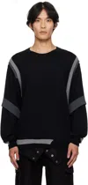 Andersson Bell Multi-layered Crew Neck Sweater In Black
