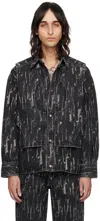 Andersson Bell Black Layered Denim Jacket In Black