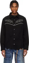 Andersson Bell Black Lemmans Faux-suede Shirt In Black