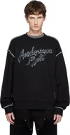 Andersson Bell Black Liquid Logo Sweatshirt In Black