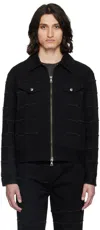 Andersson Bell Black New Patchwork Denim Jacket In Black