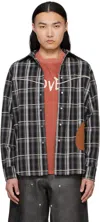 Andersson Bell Noah Patch Check Shirt In Black