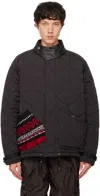 Andersson Bell Black Nordic Knitted Pocket Quilted Jacket In Black