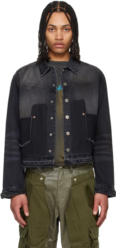 ANDERSSON BELL BLACK RODEO MOTORCYCLE DENIM JACKET