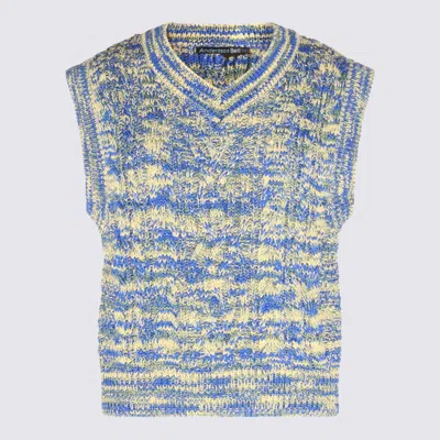 Andersson Bell Blue And Yellow Cotton Blend Gilet
