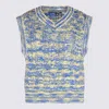 Andersson Bell Blue And Yellow Cotton Blend Gilet In Multi
