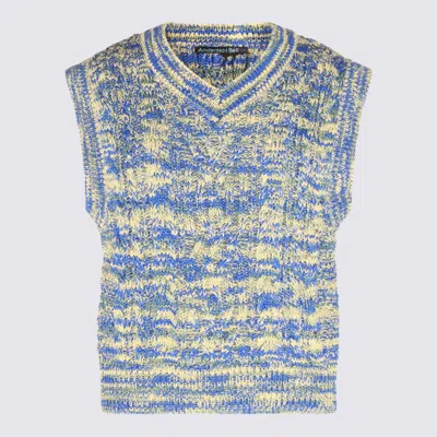 Andersson Bell Blue And Yellow Cotton Blend Gilet In Multi