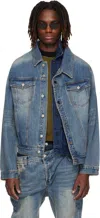 Andersson Bell Blue Asymmetric Layered Denim Jacket In Blue